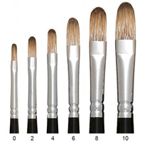 Trekell Legion Synthetic Mongoose Long Handle Artist Brushes For Oil and Acrylic