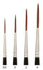 Trekell Crimson Taklon Synthetic Artist Brushes - Short Handle for Oil & Acrylic Painting