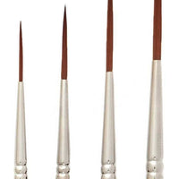 Trekell Crimson Taklon Synthetic Artist Brushes - Short Handle for Oil & Acrylic Painting