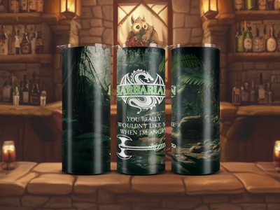 TTRPG Class 20oz Tumbler Set - Barbarian