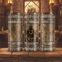 Emblem-Emblazoned Barrel Tumbler - Bard