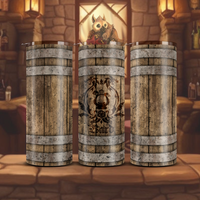 Emblem-Emblazoned Barrel Tumbler - Bard