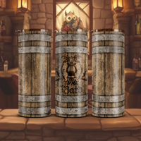 Emblem-Emblazoned Barrel Tumbler - Bard