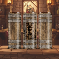 Emblem-Emblazoned Barrel Tumbler - Wizard