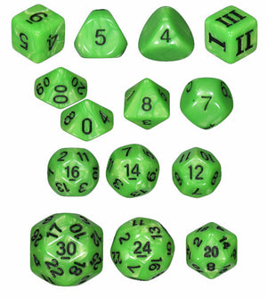 Specialty 14 Unusual DCC Dice Set - Venom Bolt