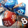 Blue & Copper Dice Set