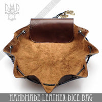 Italian Leather Dice Bag / Tray (Handmade)