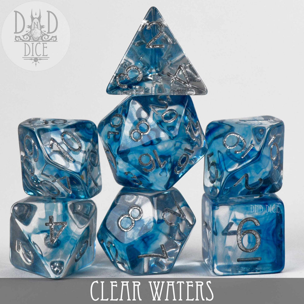 Clear Waters Dice Set