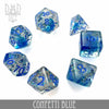 Confetti Blue Dice Set