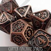 Copper Machine Spirits Metal Dice Set