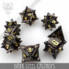 Dark Steel Caltrops Metal Dice Set