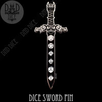 Dice Sword Enamel Pin