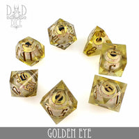 Golden Eye Liquid Core Dice Set