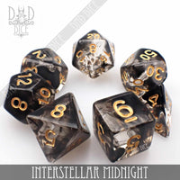 Interstellar Midnight 7 or 11 Dice Set