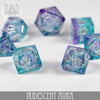 Iridescent Aura Liquid Core Dice Set