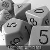 Light Gray with Black Dice Set