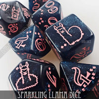 Sparkling Llama Dice Set