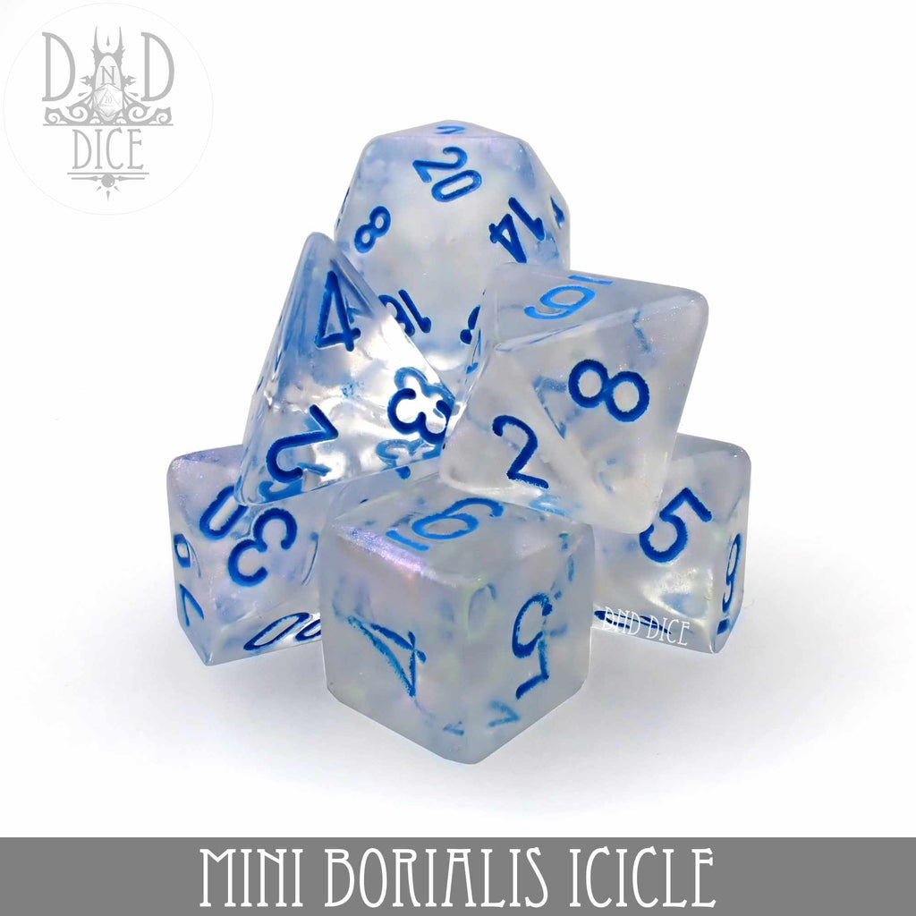 Mini Borialis Icicle Dice Set (10mm)