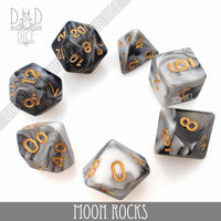 Moon Rocks 7 or 11 Dice Set