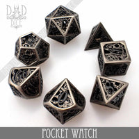 Pocket Watch Metal Dice Set (Gift Box)