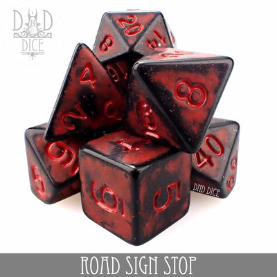 Road Sign Stop Dice Set