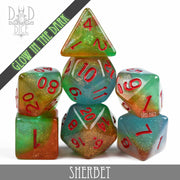 Sherbet Glow in the Dark Dice Set