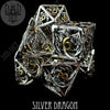 Silver Dragon Metal Dice Set (Gift Box)