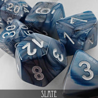 Lustrous Slate Dice Set