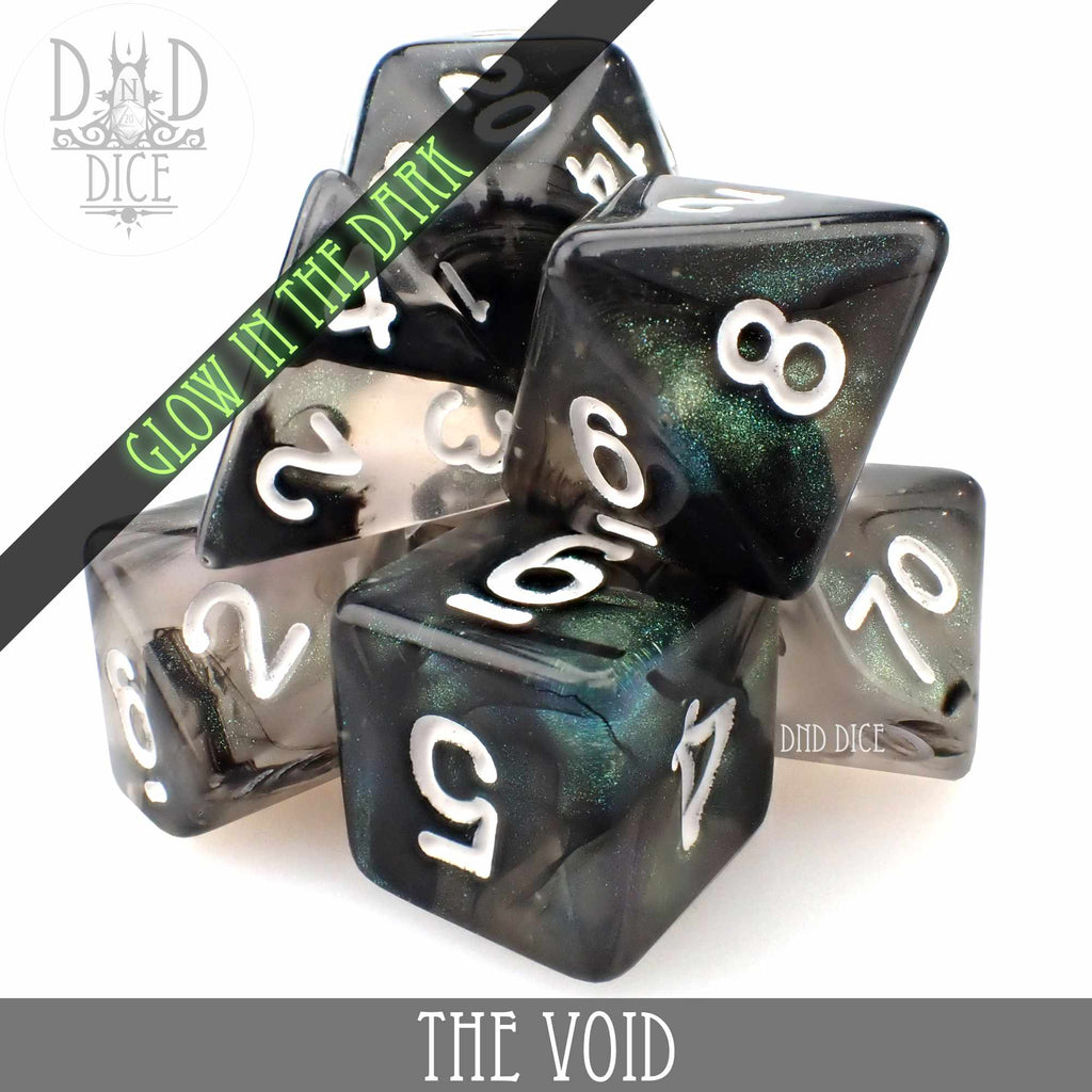 The Void Glow in the Dark Dice Set