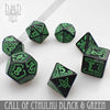 Call of Cthulhu Black & Green Dice Set