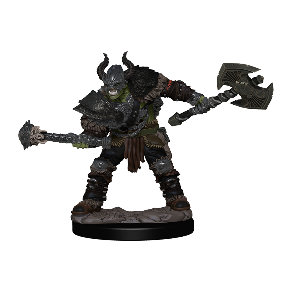 Pathfinder Battles: Half-Orc Barbarian Male