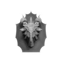 Water Elemental Dragon Wall-Mountable Bust