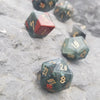 African Bloodstone Stone Dice Set