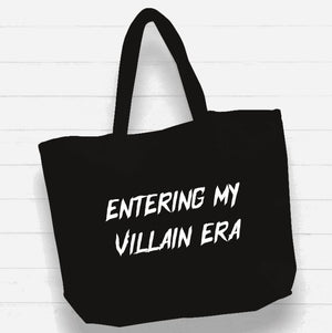 Witchwood Bags: Beach Bag / XL Tote Bag - "entering my villain era"