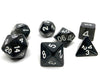 Black Opaque Dice - 7 Piece Set