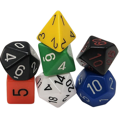 Nostalgia Opaque GM & Beginning Player 7-Die Polyhedral set