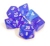 Nebula Polyhedral Aura/White Luminary 7-die set