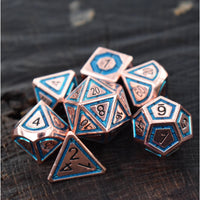 Cleric's Domain Aqua And Bronze Metal Dice Set