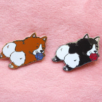 Corgi D20 Dice Buddy Enamel Pin