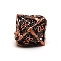 Hollow Metal Copper Cthulhu Dice Set