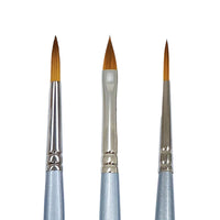 Trekell MIDZ Detail Brush Set - Synthetic Artist Brushes for Oil, Acrylic and Watercolor