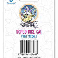 Sticker: Kawaii Dice Cat Waterproof Die Cut