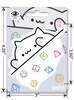 Sticker: Kawaii Dice Cat Waterproof Die Cut