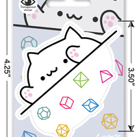 Sticker: Kawaii Dice Cat Waterproof Die Cut