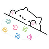 Sticker: Kawaii Dice Cat Waterproof Die Cut