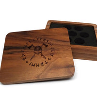 Runic Battle Helmet Wooden Dice Case