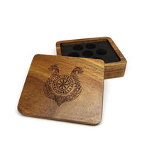 Ornate Helm of Awe Wooden Dice Case