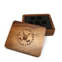 Runic Battle Helmet Wooden Dice Case