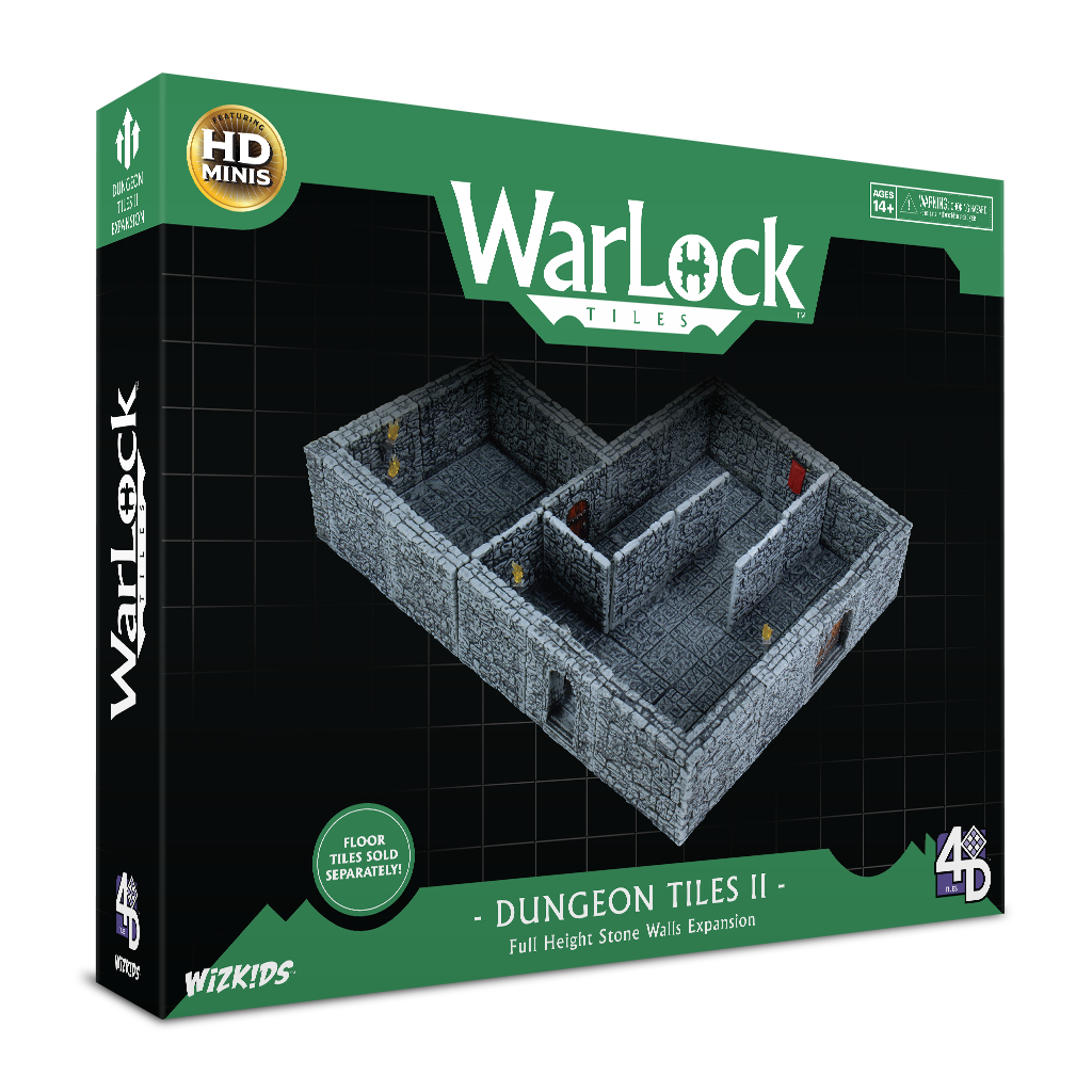 WarLock Tiles: Dungeon Tiles II - Full Height Stone Walls Expansion