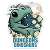 Sticker: Dungeons & Dinosaurs Waterproof Die Cut